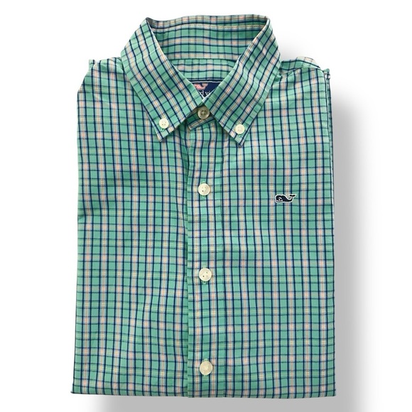 Vineyard Vines | Green Plaid Whale Shirt Button Down (M) 🐳 - Picture 3 of 4